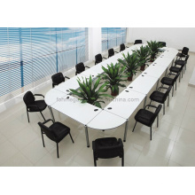Mesa de conferencia moderna desmontable de la melamina en blanco (FOHFN-01)